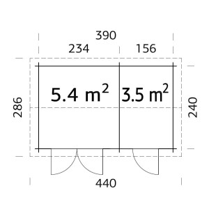Pihavarasto Jani 8,9 m2 kuva