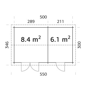 Pihavarasto Jani 14,5 m2 kuva