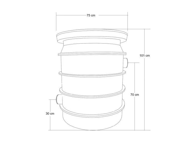 Harmaavesisuodatin bdt gravattenfilter mittakuva kuva