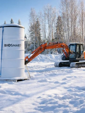 BIOSMART reningsverk o gravmaskin